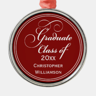 Graduate Class Of Graduation Keepsake Memento Metal Ornament