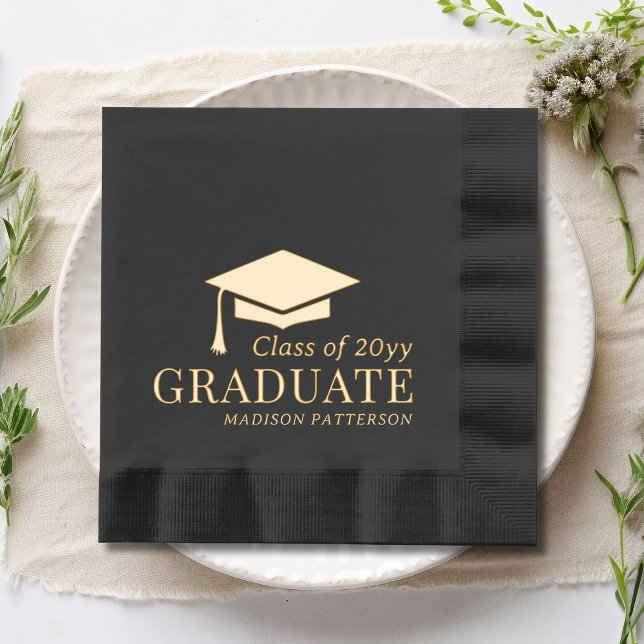 Graduate Class of Personalised Name Graduation Foil Napkins (Creator Uploaded)