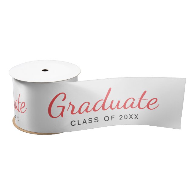 Graduate Class of Simple Modern Graduation Satin Ribbon (Spool)