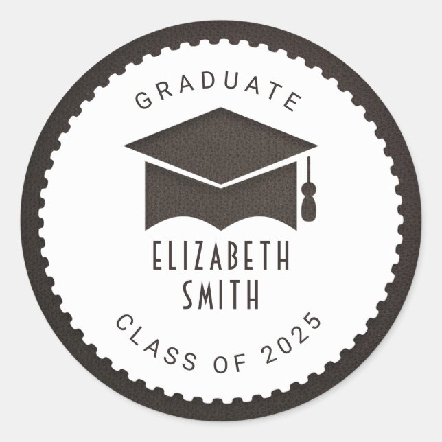 Graduate Classic Round Sticker (Front)