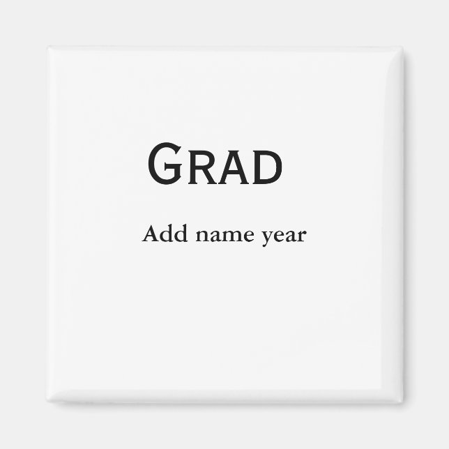 graduate congrats add name class of year magnet (Front)