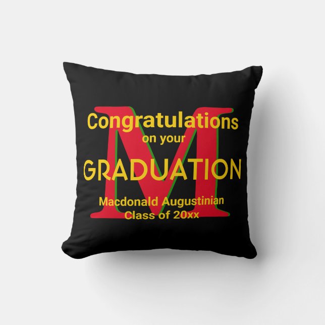 Graduate CONGRATULATIONS Custom Graduation Cushion (Front)