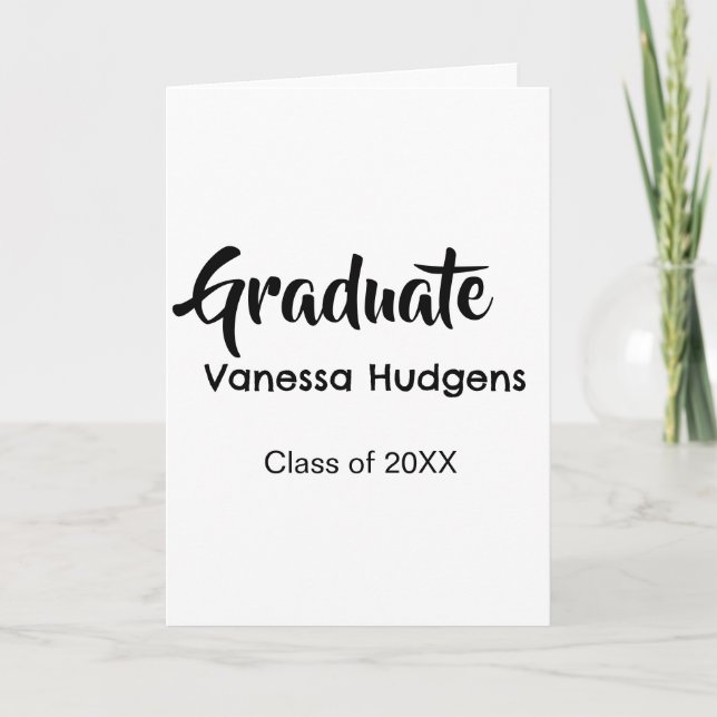Graduate congratulations name date year class univ card (Front)