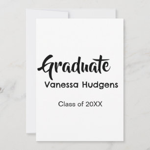 Graduate congratulations name date year class univ invitation