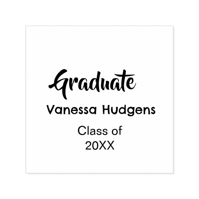 Graduate congratulations name date year class univ self-inking stamp (Design)