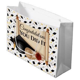 Graduate Congratulations You Did It Large Gift Bag