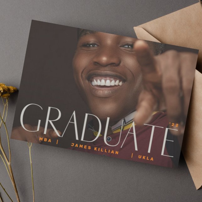GRADUATE Custom Modern College Photo Announcement (Creator Uploaded)