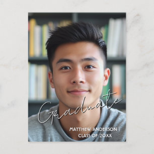 Graduate Custom Photo and Invitation 4 Postcard