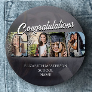 Graduate Custom Photo Congratulations Keepsake 6 Cm Round Badge