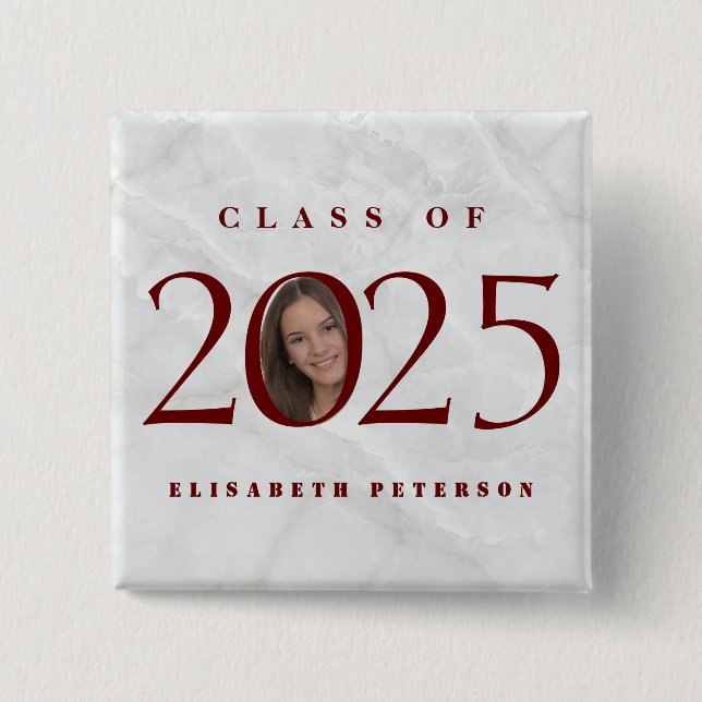 Graduate Custom Photo For Her 15 Cm Square Badge (Front)