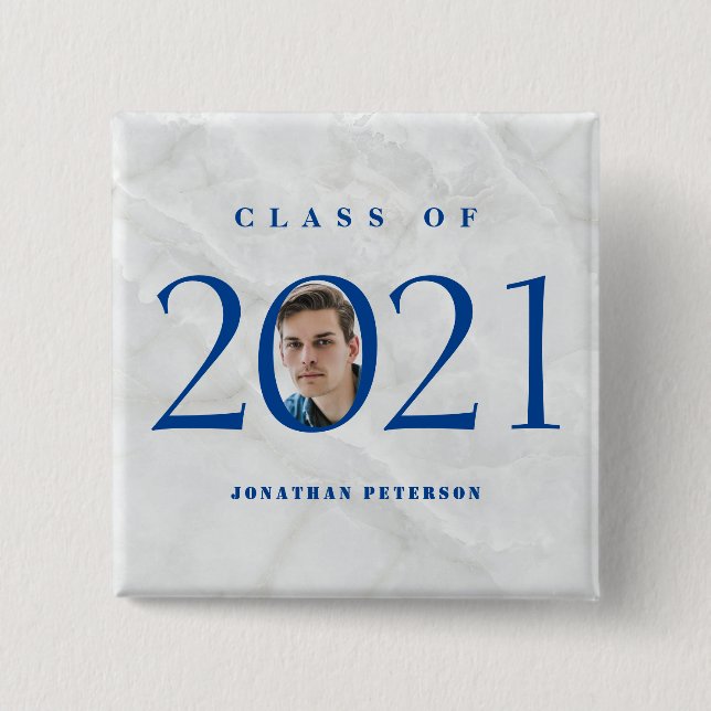 Graduate Custom Photo For Him 15 Cm Square Badge (Front)