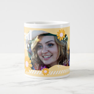 Graduate Daisy Photo Beige Large Coffee Mug