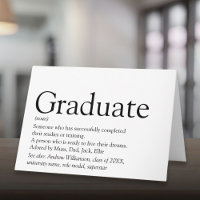 Graduate Definition Fun Modern Black And White