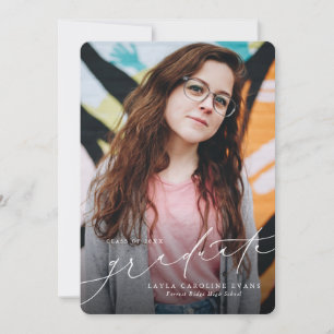 Graduate elegant graduation announcement