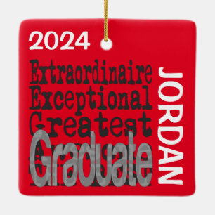 Graduate Extraordinaire CUSTOM Ceramic Ornament