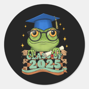 Graduate Frog Cl Of 2025 Kids Mens Womens Graduati Classic Round Sticker