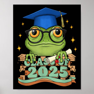 Graduate Frog Cl Of 2025 Kids Mens Womens Graduati Poster