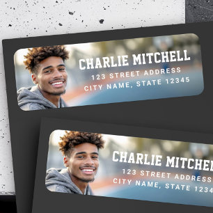 Graduate full photo photo return address label