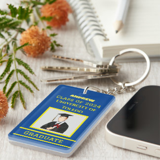 Graduate Gleam: Commemorating Success in Every Key Key Ring