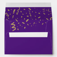 Graduate Gold Foil Confetti Elegant Purple