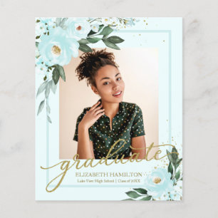 Graduate Grad Announcement Photo Budget Card