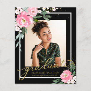 Graduate Grad Announcement Photo Budget Card