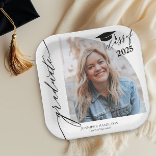 Graduate Grad Party Photo  Paper Plate