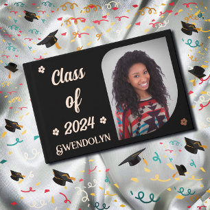 Graduate Grad Photo Graduation Gold Guest Book