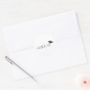 Graduate Graduation Cap Classic Round Sticker