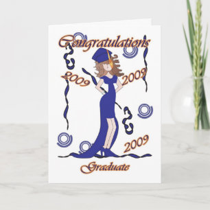 Graduate, Graduation congratulations with girl Card