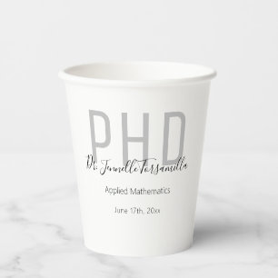 Graduate Graduation PhD Party Paper Cups