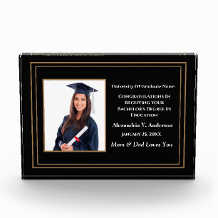 Graduate Graduation School Award Personalise Photo Block