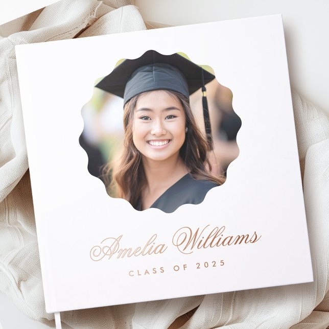 Graduate graduation white or any colour photo guest book (Graduate graduation white or any color photo guest book)