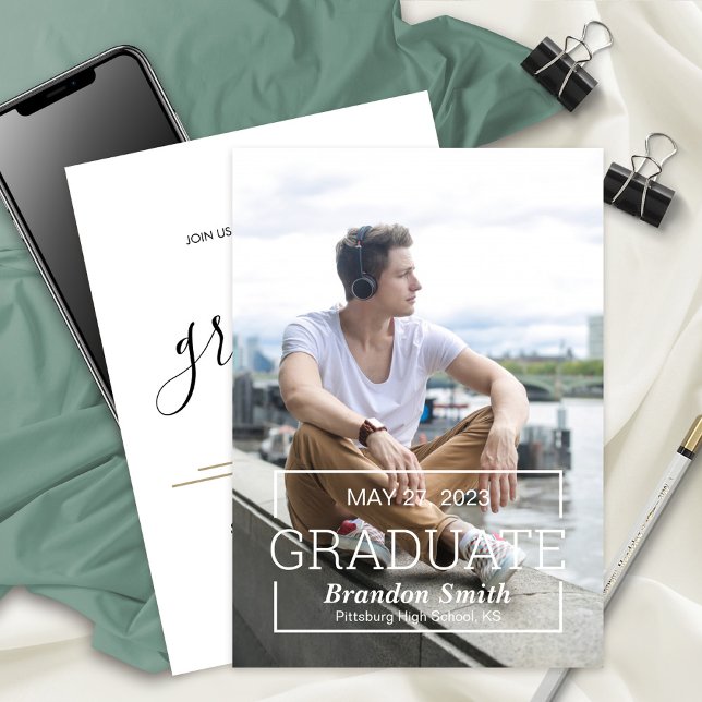 Graduate High School Photo Party Invitation (Creator Uploaded)