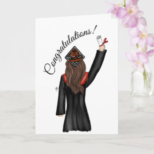 Graduate Holding Diploma Illustration Graduation Card