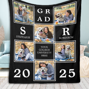 Graduate Keepsak Personalised Unique Photo Collage Fleece Blanket