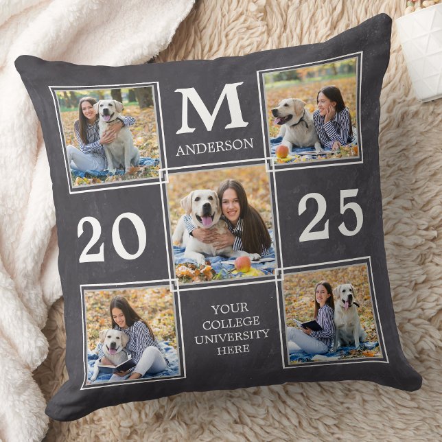 Graduate Keepsake Graduation Unique Photo Collage Cushion (Creator Uploaded)