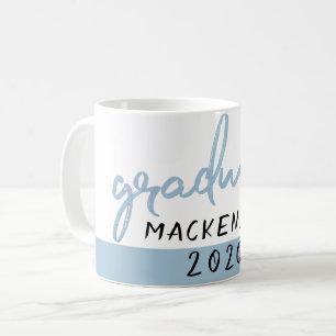 Graduate Light Blue   Robin Egg Brush Script Coffee Mug