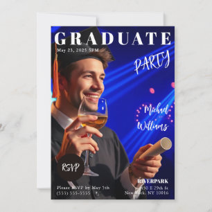 Graduate Magazine Cover  Invitation