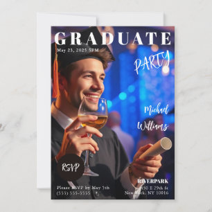 Graduate Magazine Cover  Invitation