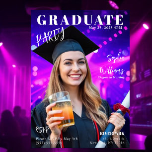 Graduate Magazine Cover  Invitation