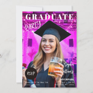 Graduate Magazine Cover  Invitation