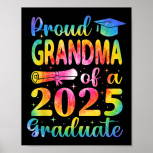 Graduate Matching Family Proud Grandma Of 2025 Gra Poster