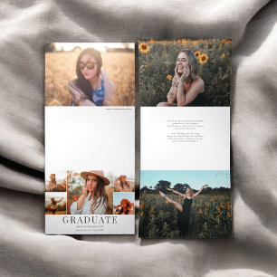 Graduate Modern 11 Photo Tri-Fold Announcement