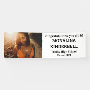 Graduate Modern Congratulations You Did It Photo Banner