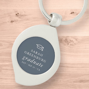 Graduate Modern Minimalist Simple Chic Graduation Key Ring