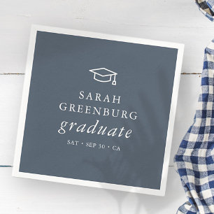 Graduate Modern Minimalist Simple Chic Graduation Napkin