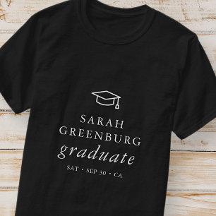 Graduate Modern Minimalist Simple Chic Graduation T-Shirt