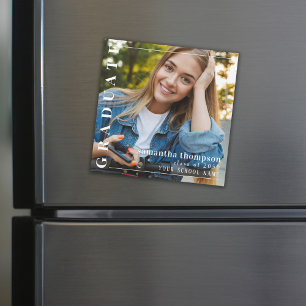 Graduate Modern Minimalist Simple Photo Magnetic