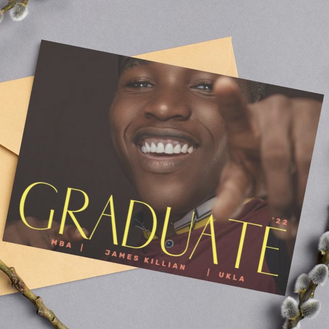 GRADUATE Mute Modern College Photo Announcement (Creator Uploaded)